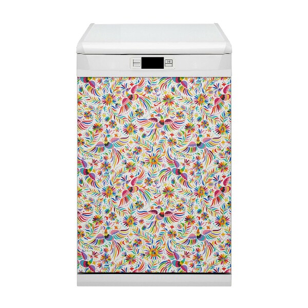 Painel magnético para máquina de lavar louça Pássaros