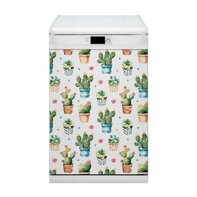Capa magnética para máquina de lavar louça cacto pintado