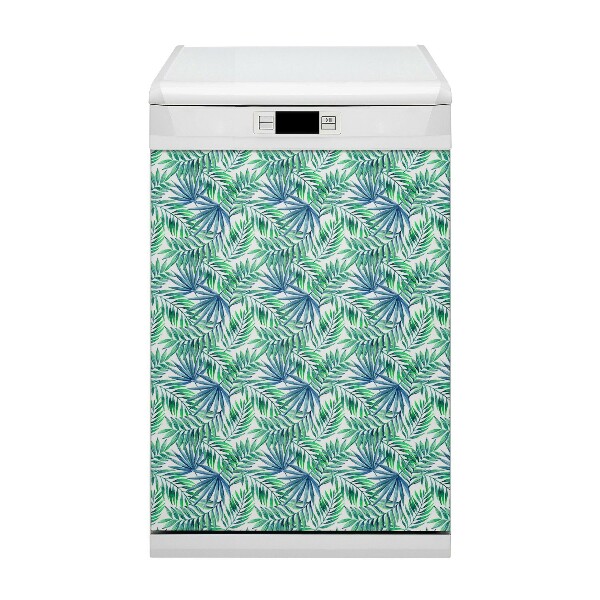 Painel magnético para máquina de lavar louça Folhas pintadas