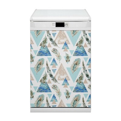 Painel magnético para máquina de lavar louça Triângulos e Penas