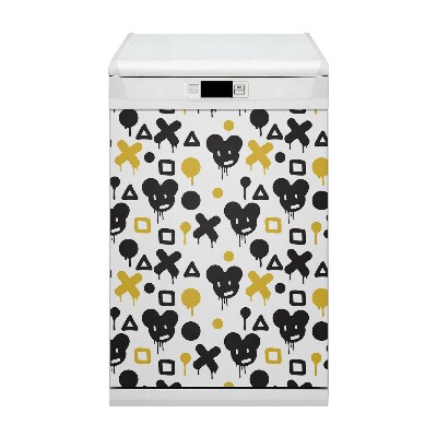 Capa magnética para máquina de lavar louça Grafite preto