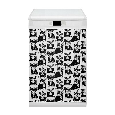 Capa magnética para máquina de lavar louça Cães felizes