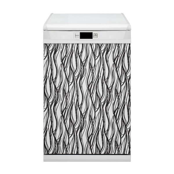 Painel magnético para máquina de lavar louça Linhas onduladas