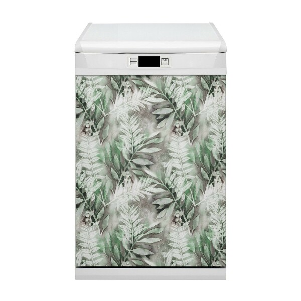 Capa magnética para máquina de lavar louça Folhas dos trópicos