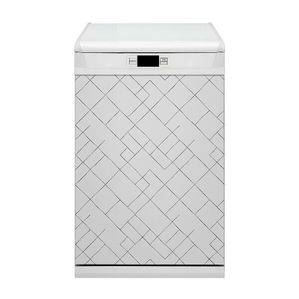 Capa magnética para máquina de lavar louça Linhas e quadrados