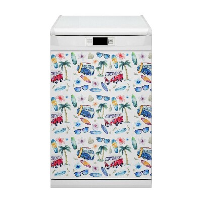 Painel magnético para máquina de lavar louça Praia do Surfista