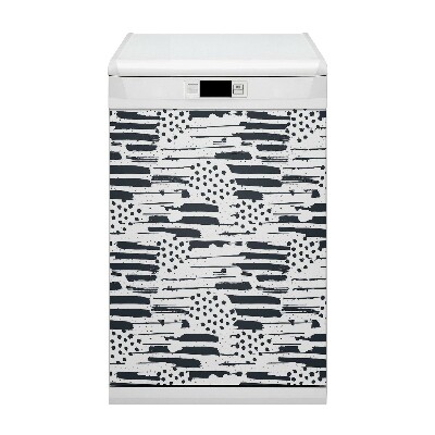 Capa magnética para máquina de lavar louça Pintura abstrata