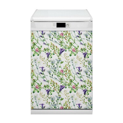 Capa magnética para máquina de lavar louça Flores silvestres