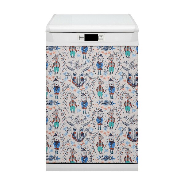 Capa magnética para máquina de lavar louça Animais