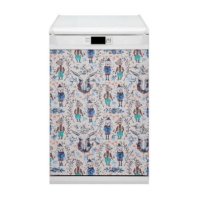 Capa magnética para máquina de lavar louça Animais