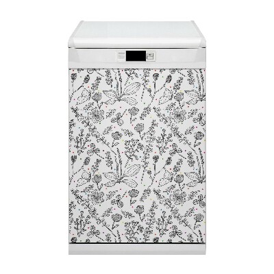 Painel magnético para máquina de lavar louça Flores e pontos