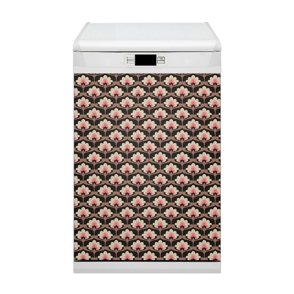 Capa magnética para máquina de lavar louça Padrão floral