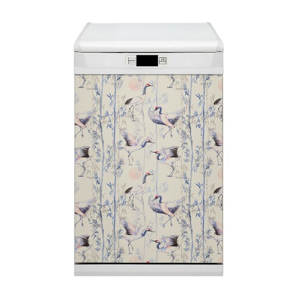 Painel magnético para máquina de lavar louça Dança dos Guindastes