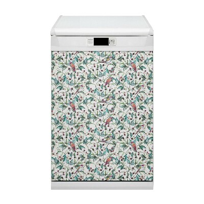Capa magnética para máquina de lavar louça Pássaros em um galho