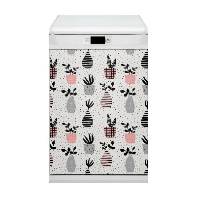 Painel magnético para máquina de lavar louça Flores em vasos