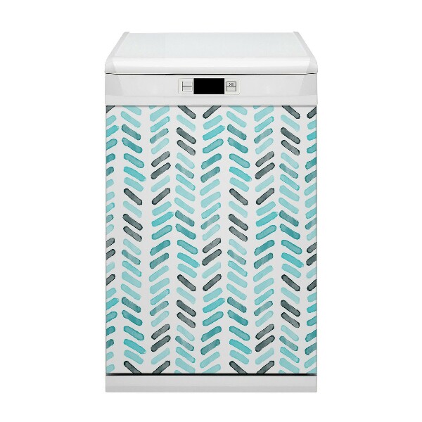 Painel magnético para máquina de lavar louça espinha de peixe aquarela