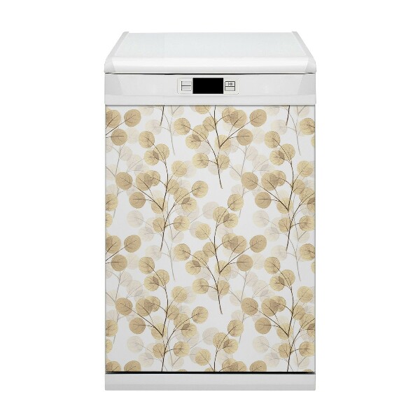 Capa magnética para máquina de lavar louça Galhos com folhas