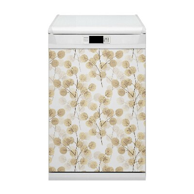Capa magnética para máquina de lavar louça Galhos com folhas