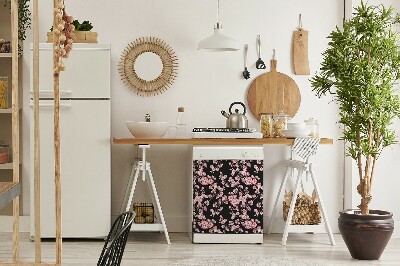 Capa magnética para máquina de lavar louça flores de cerejeira