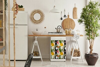 Capa magnética para máquina de lavar louça Tucano e Abacaxi