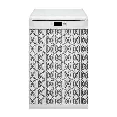 Capa magnética para máquina de lavar louça Padrão de círculos retrô