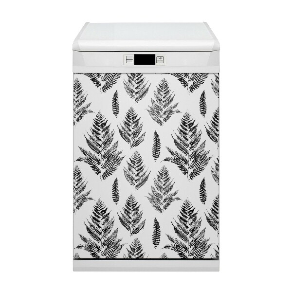 Painel magnético para máquina de lavar louça Folhas de samambaia