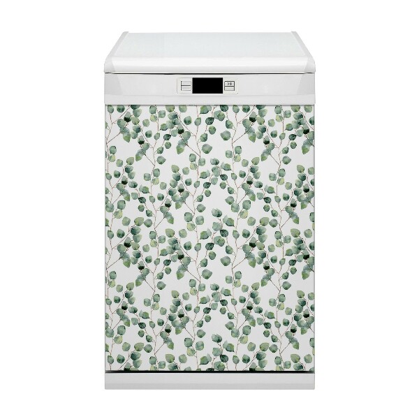 Capa magnética para máquina de lavar louça Galhos com folhas