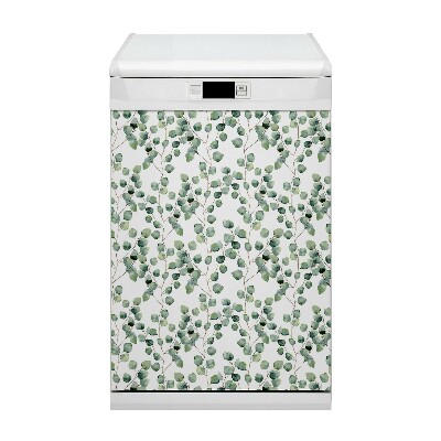 Capa magnética para máquina de lavar louça Galhos com folhas