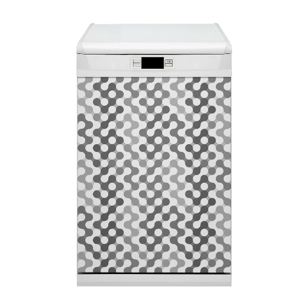 Capa magnética para máquina de lavar louça Rodas cinza e brancas