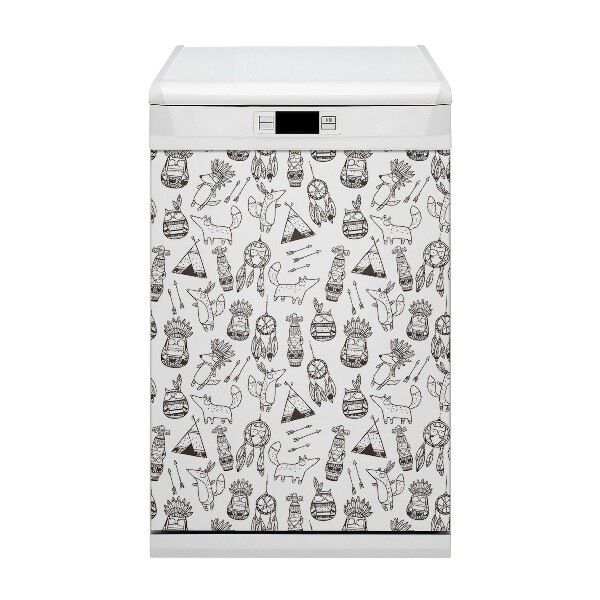 Painel magnético para máquina de lavar louça Desenho animado