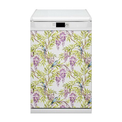 Painel magnético para máquina de lavar louça Pássaros em um galho