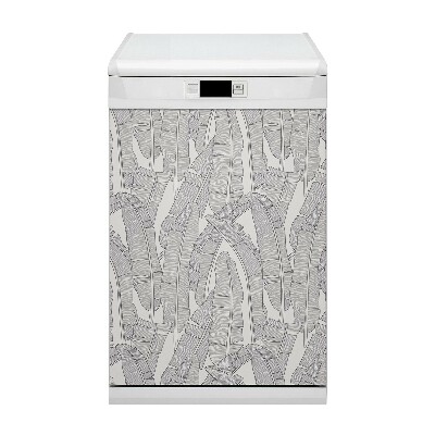 Capa magnética para máquina de lavar louça Folhas de bananeira