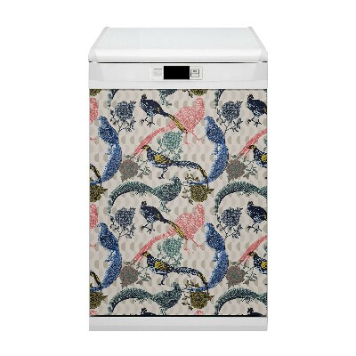 Painel magnético para máquina de lavar louça Codornas pintadas