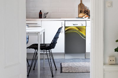 Capa magnética para máquina de lavar louça Abstração amarela