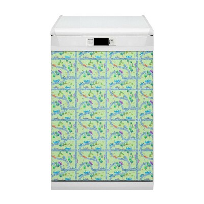 Painel magnético para máquina de lavar louça Carros para crianças