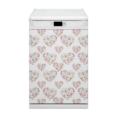 Capa magnética para máquina de lavar louça Corações de Coelho Raposa