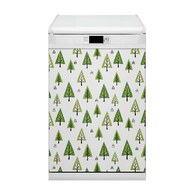 Painel magnético para máquina de lavar louça Árvores triangulares