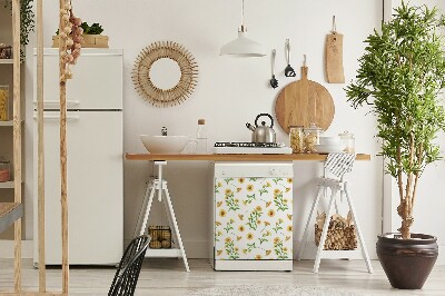 Painel magnético para máquina de lavar louça Girassóis