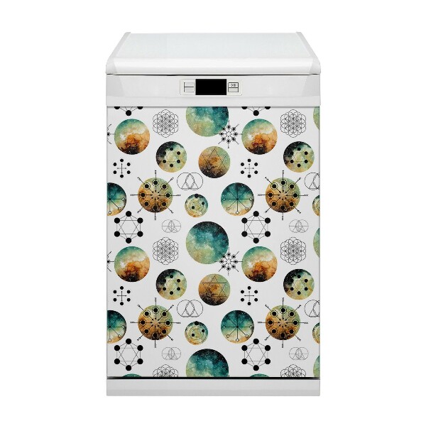 Capa magnética para máquina de lavar louça Padrão galáctico