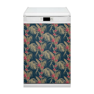 Painel magnético para máquina de lavar louça Palmeiras tropicais