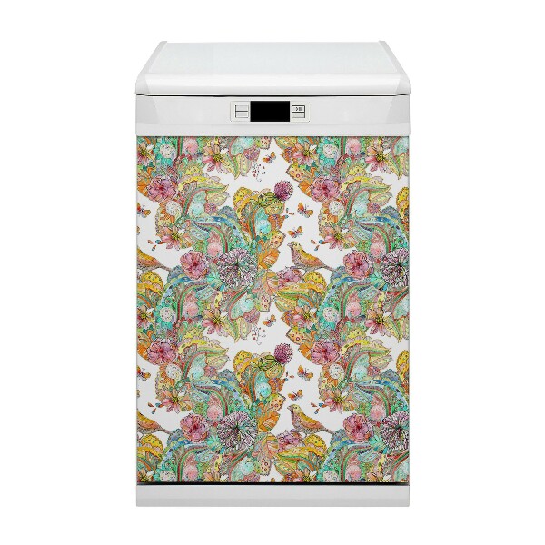 Capa magnética para máquina de lavar louça Padrão de mandala