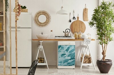 Painel magnético para máquina de lavar louça Abstração Azul