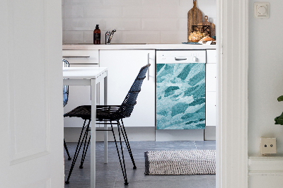 Painel magnético para máquina de lavar louça Abstração Azul