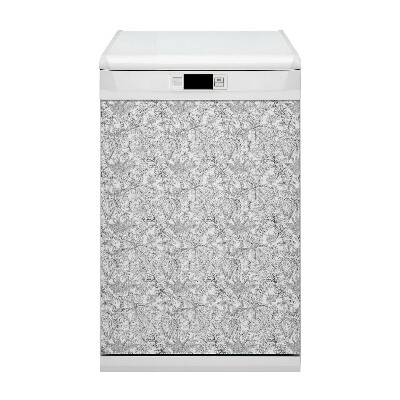 Painel magnético para máquina de lavar louça Folhas desenhadas