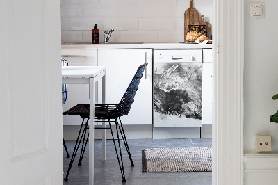 Painel magnético para máquina de lavar louça Paisagem montanhosa