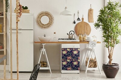 Painel magnético para máquina de lavar louça Flores vintage
