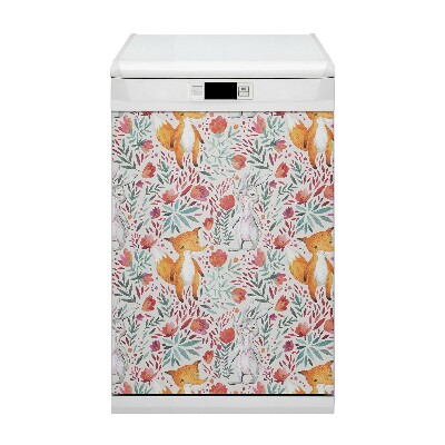 Capa magnética para máquina de lavar louça A Raposa e o Coelho