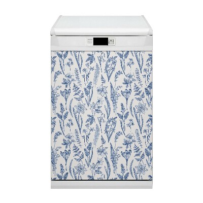 Capa magnética para máquina de lavar louça Flores da floresta
