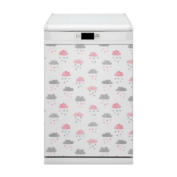 Painel magnético para máquina de lavar louça Nuvens minimalistas