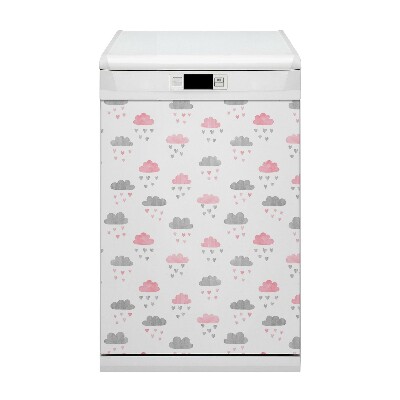 Painel magnético para máquina de lavar louça Nuvens minimalistas